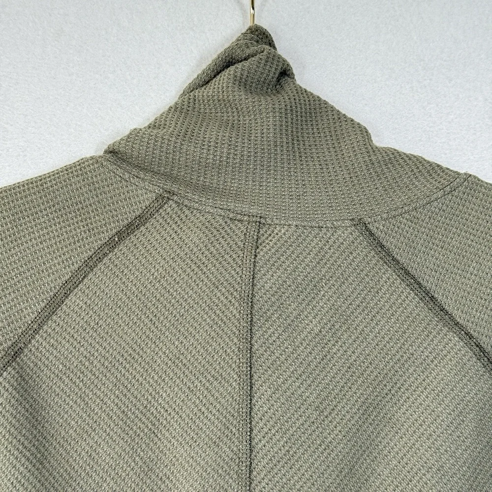 Kuhl Top Womens Large Green Petra Turtleneck Performance Lightweight Waffle Knit